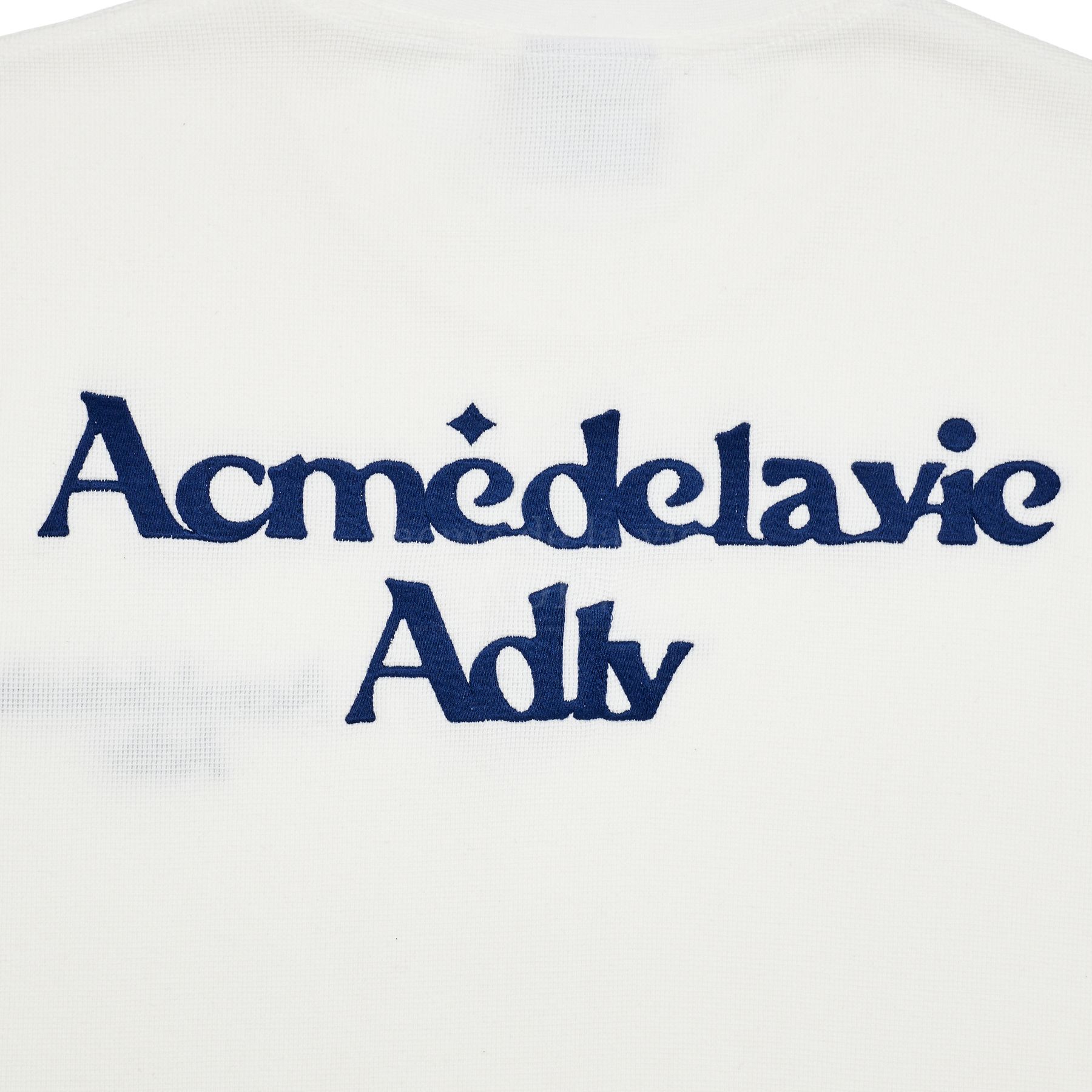  Áo thun - Acmé de la vie - ROUNDING LOGO WAFFLE SHORT SLEEVE T-SHIRT WHITE 