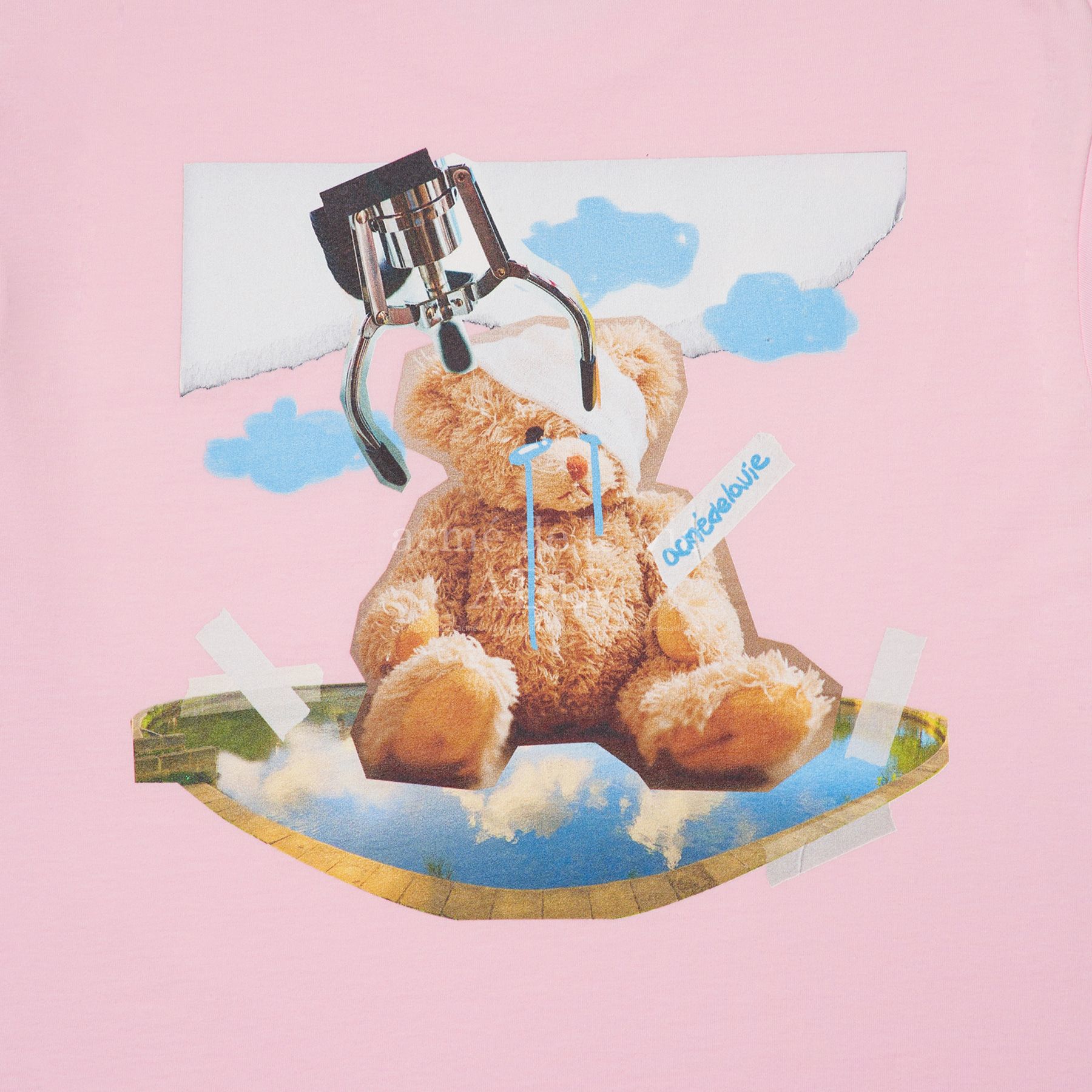  Áo thun - ADLV - Acmé de la vie - ADLV TEDDY BEAR DOLL COLLAGE SHORT SLEEVET-SHIRT PINK 