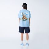  Áo thun - ADLV - Acmé de la vie - ADLV TEDDY BEAR DOLL COLLAGE SHORT SLEEVET-SHIRT SKY BLUE 