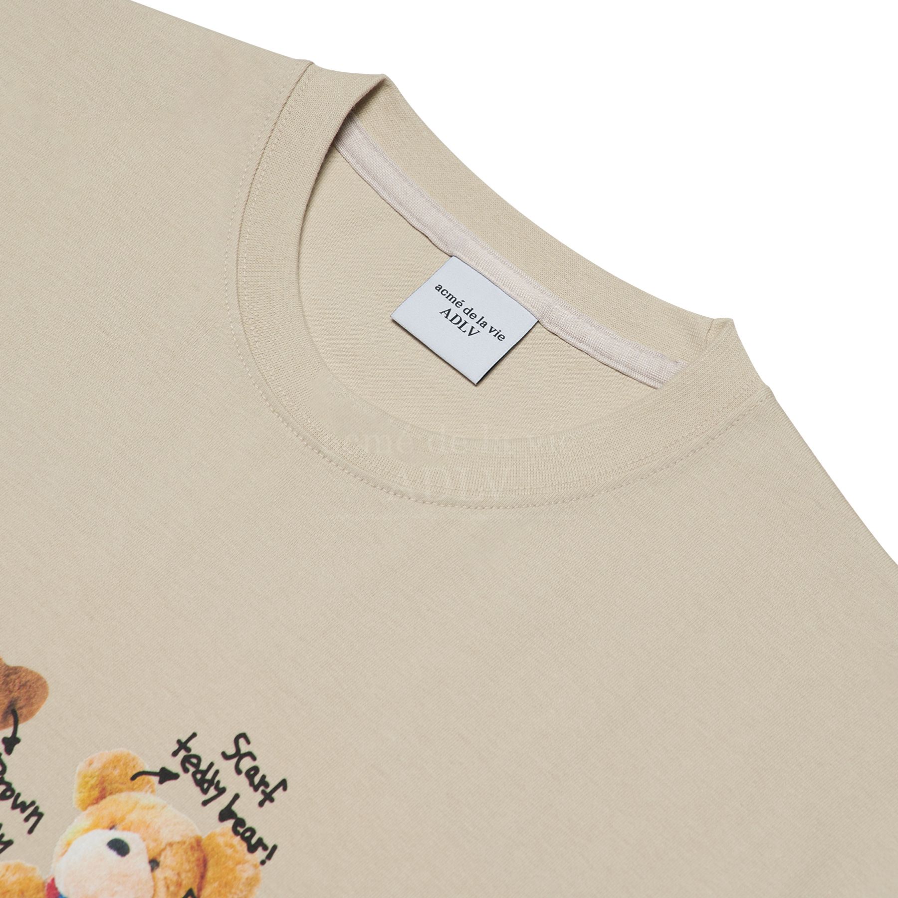  Áo thun ADLV - Acmé de la vie - TEDDY BEAR DOLL FRIEND SHORT SLEEVE T-SHIRT BEIGE 