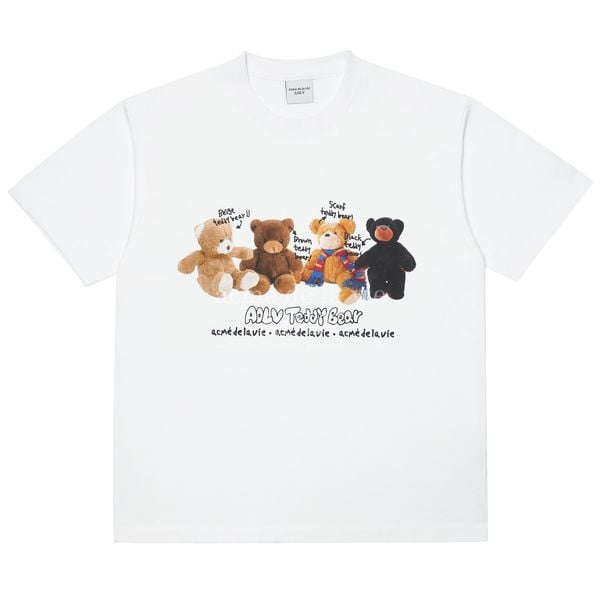  Áo thun ADLV - Acmé de la vie - TEDDY BEAR DOLL FRIEND SHORT SLEEVE T-SHIRT WHITE 