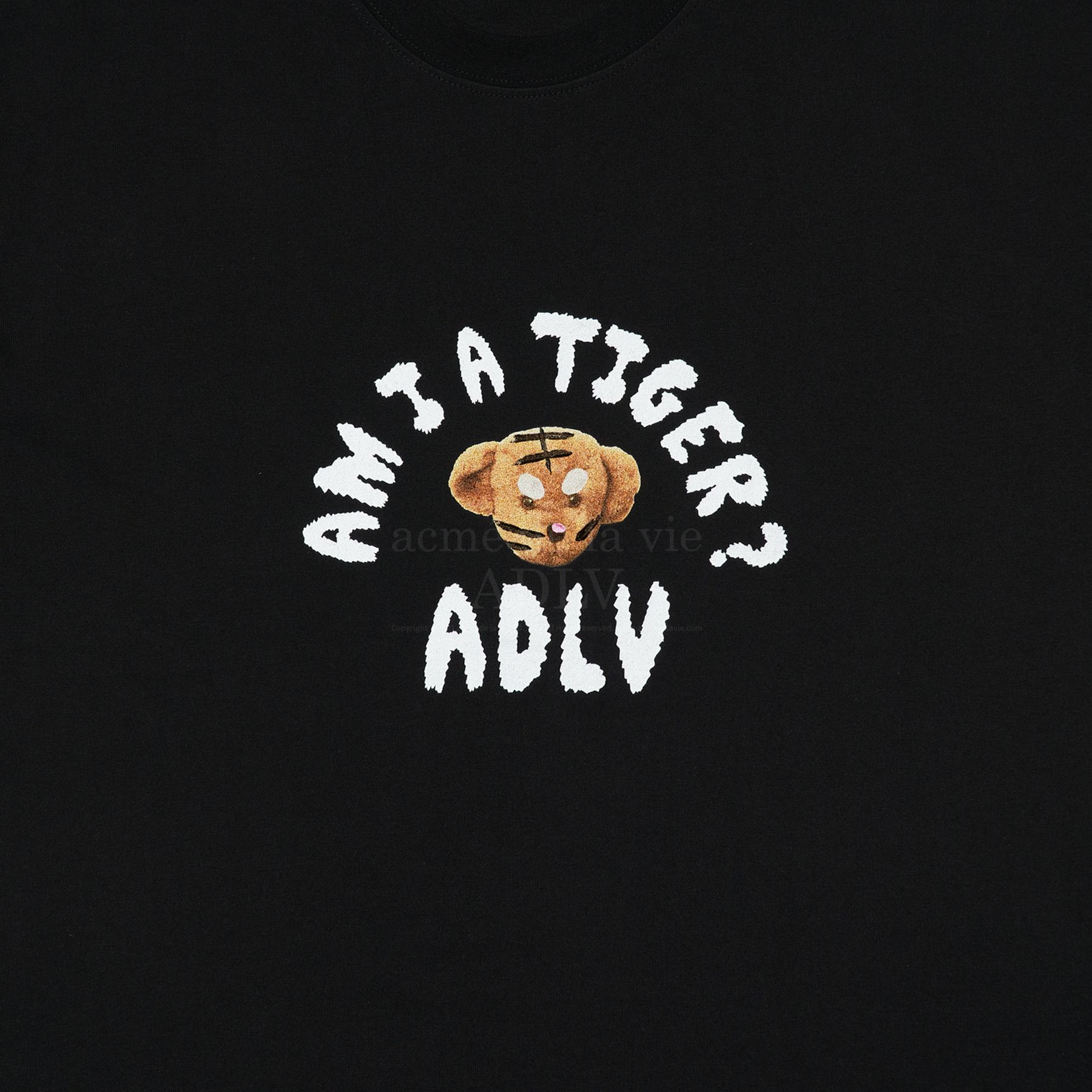  Áo thun - ADLV - Acmé de la vie - ADLV TIGER TEDDY BEAR DOLL COLLAGE SHORT SLEEVET-SHIRT BLACK 