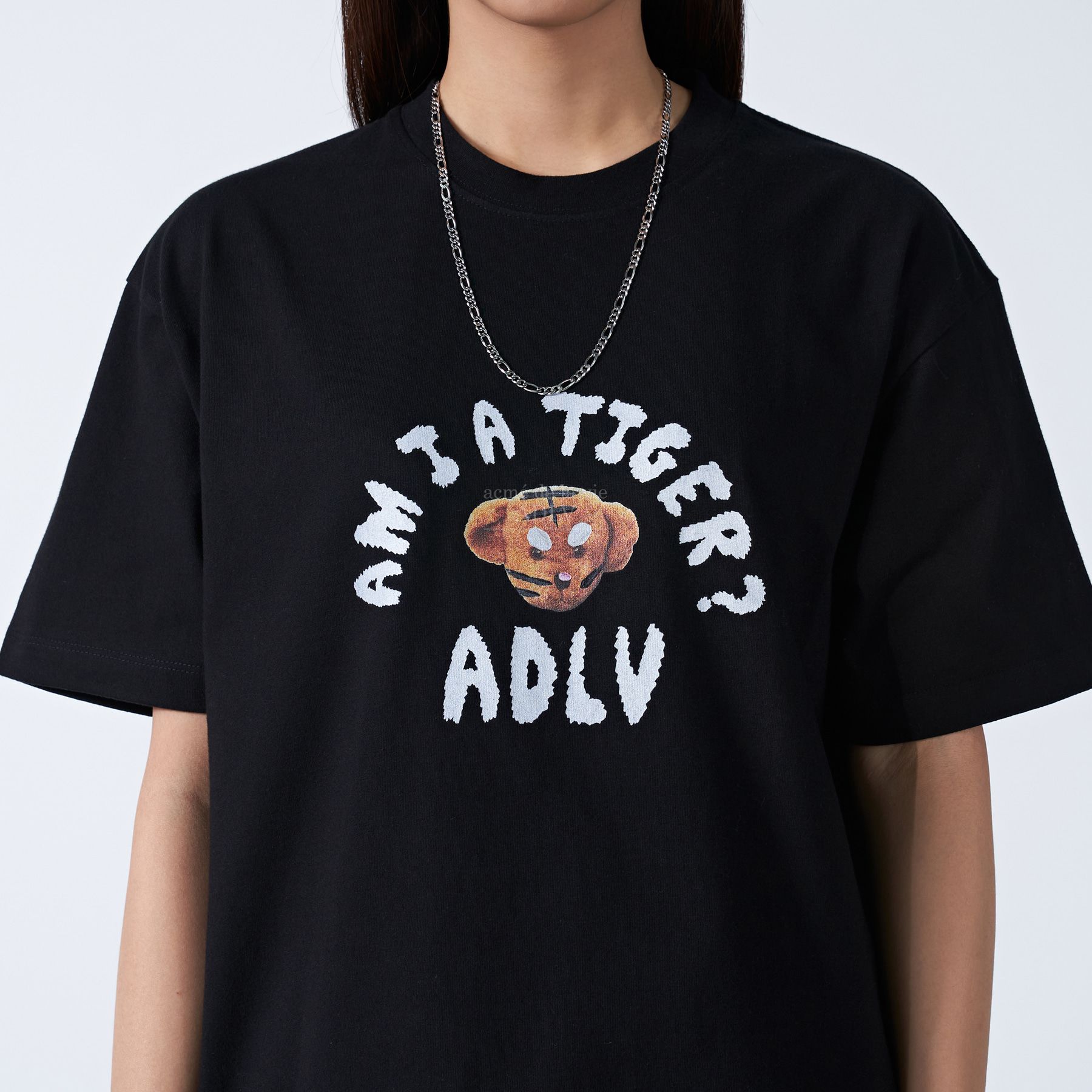  Áo thun - ADLV - Acmé de la vie - ADLV TIGER TEDDY BEAR DOLL COLLAGE SHORT SLEEVET-SHIRT BLACK 