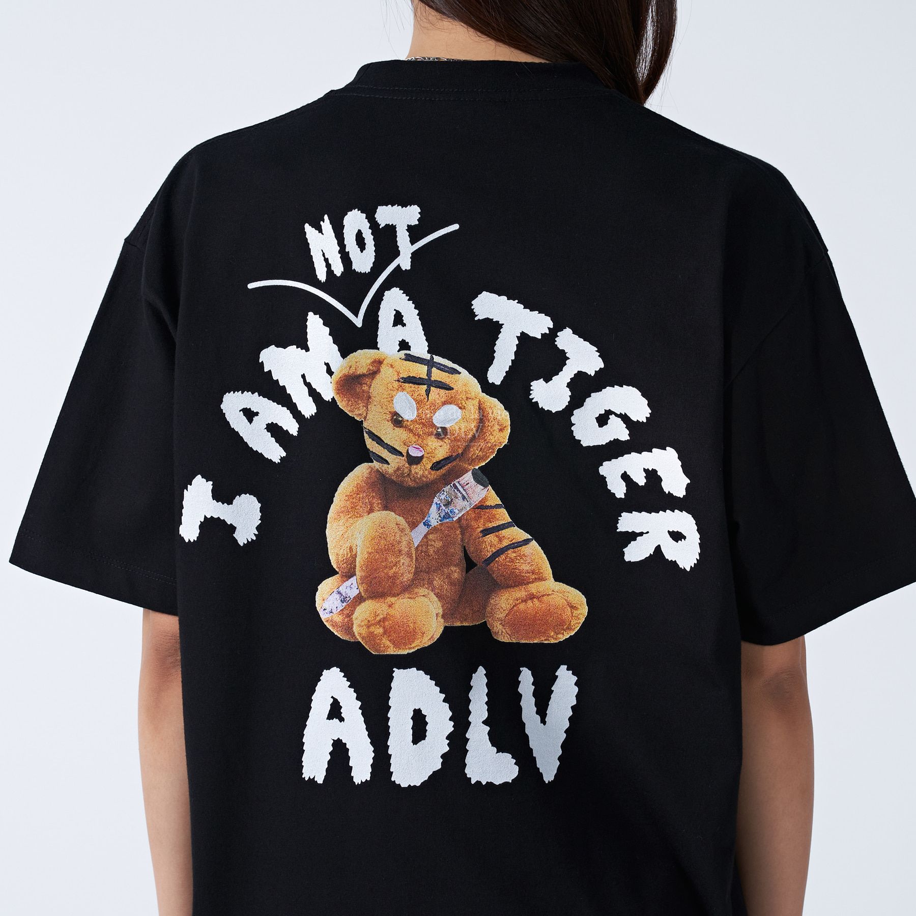  Áo thun - ADLV - Acmé de la vie - ADLV TIGER TEDDY BEAR DOLL COLLAGE SHORT SLEEVET-SHIRT BLACK 