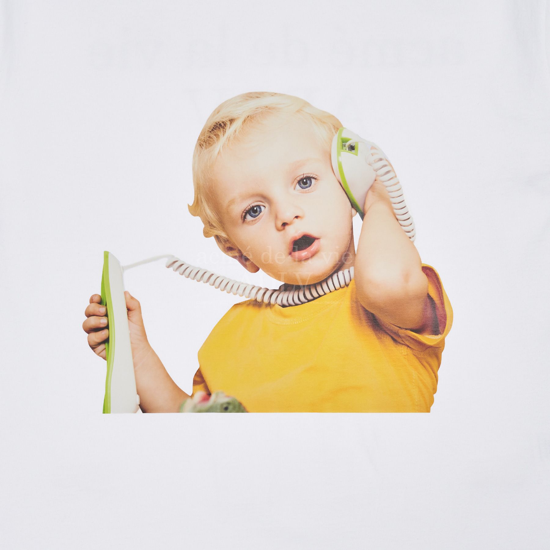  Áo thun ADLV - Acmé de la vie - TELEPHONE BABY WHITE T-SHIRT 