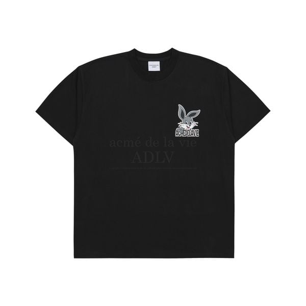  Áo thun - Acmé de la vie - ADLV CARTOON RABBIT SHORT SLEEVE T-SHIRT BLACK 