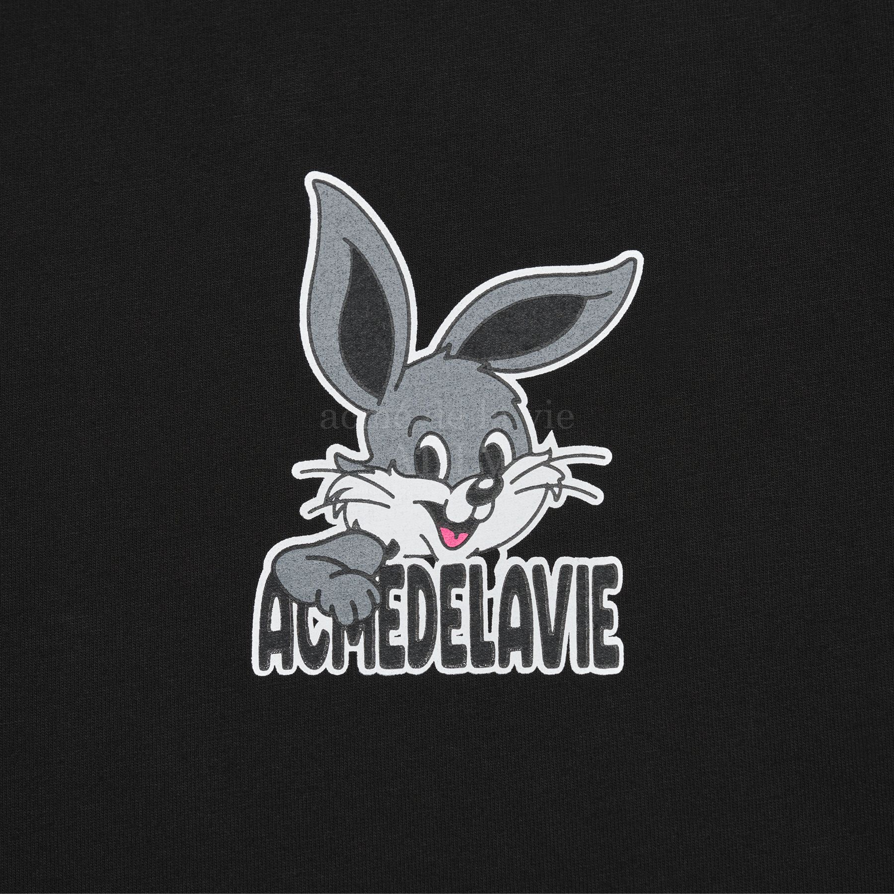  Áo thun - Acmé de la vie - ADLV CARTOON RABBIT SHORT SLEEVE T-SHIRT BLACK 