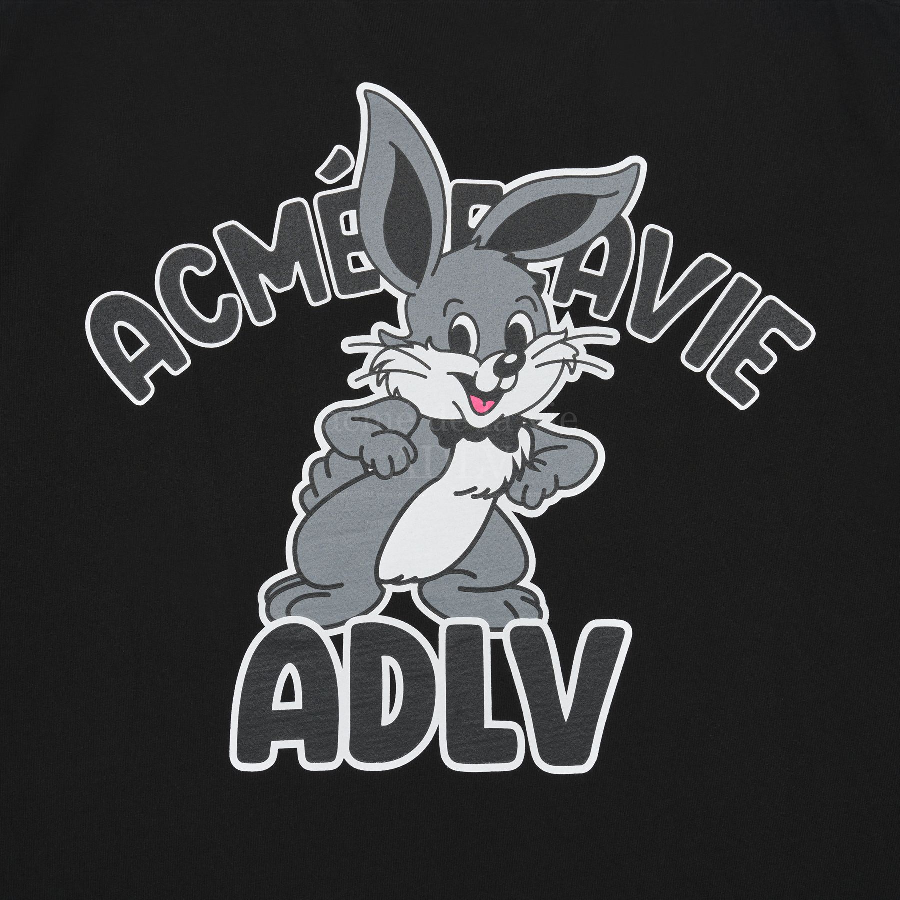 Áo thun ADLV CARTOON RABBIT SHORT SLEEVE T-SHIRT BLACK – Dope Shop - Áo thun ADLV CARTOON RABBIT SHORT SLEEVE T-SHIRT BLACK – Dope Shop -