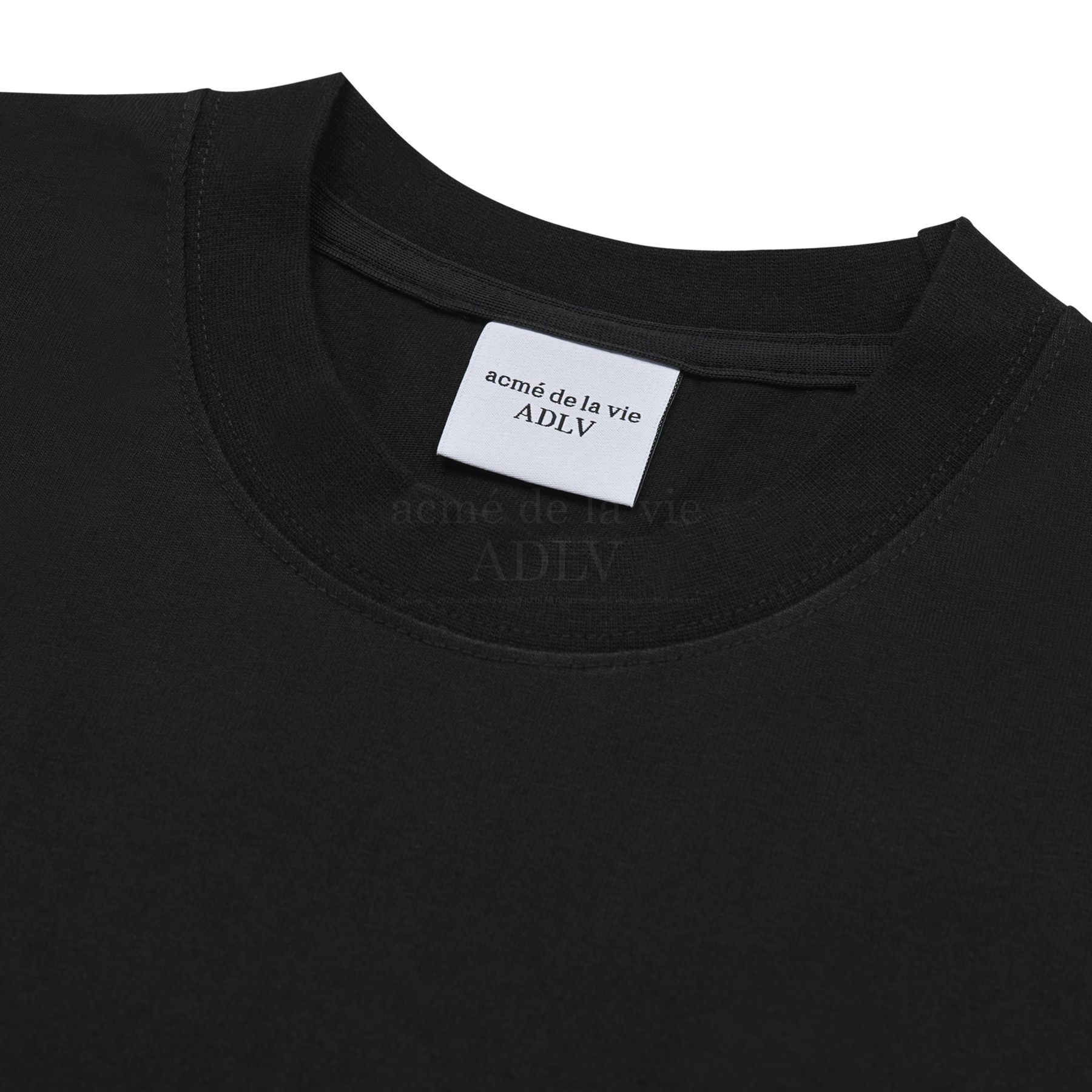  Áo thun - Acmé de la vie - ADLV CARTOON RABBIT SHORT SLEEVE T-SHIRT BLACK 