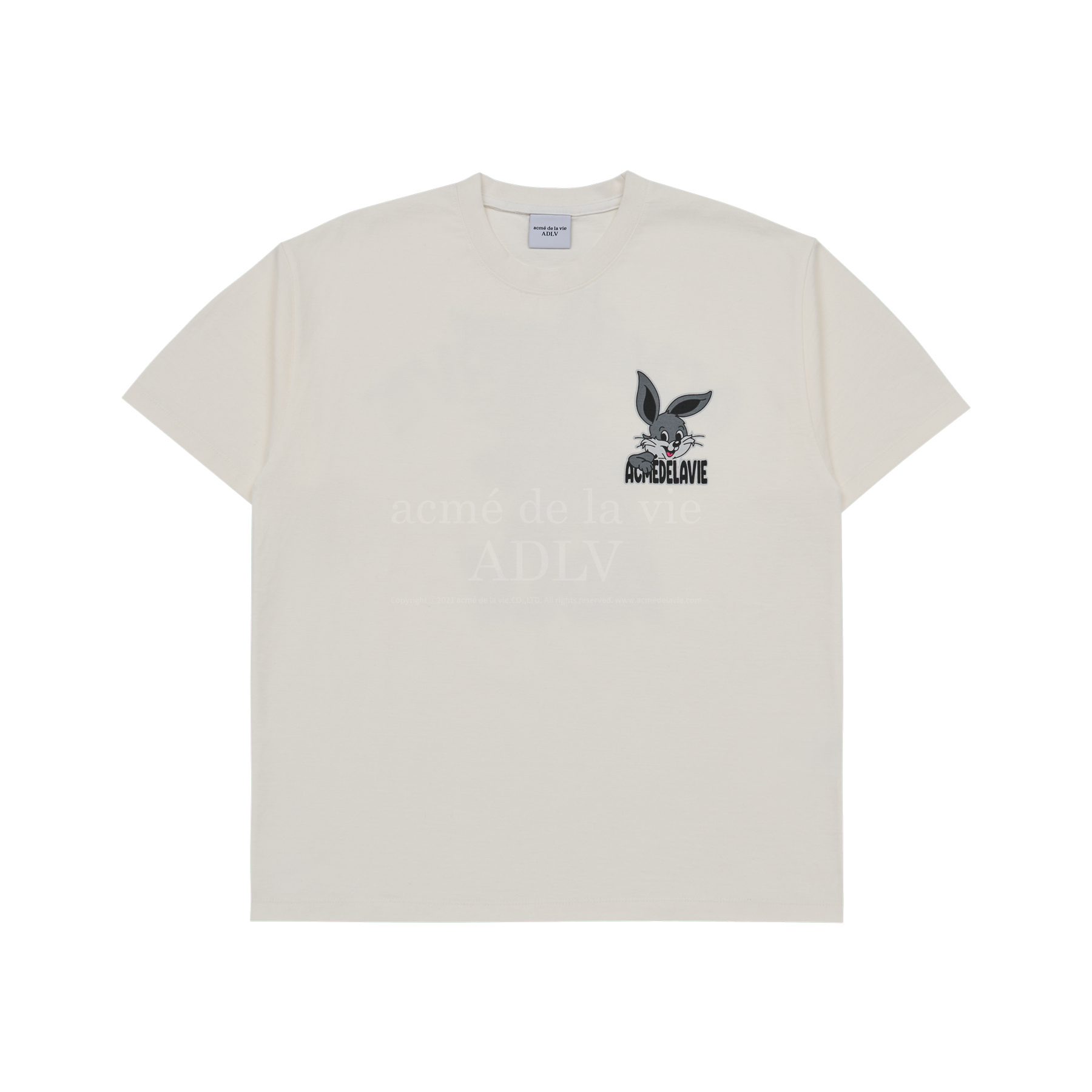 Áo thun ADLV CARTOON RABBIT SHORT SLEEVE T-SHIRT CREAM