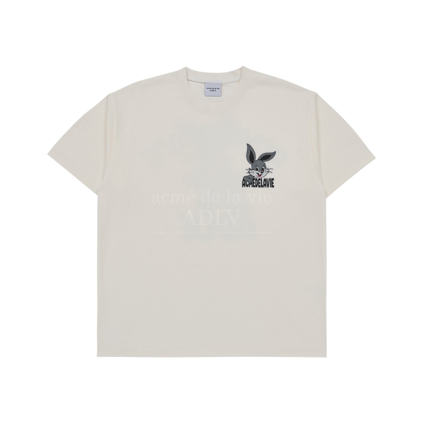 Áo thun ADLV CARTOON RABBIT SHORT SLEEVE T-SHIRT CREAM