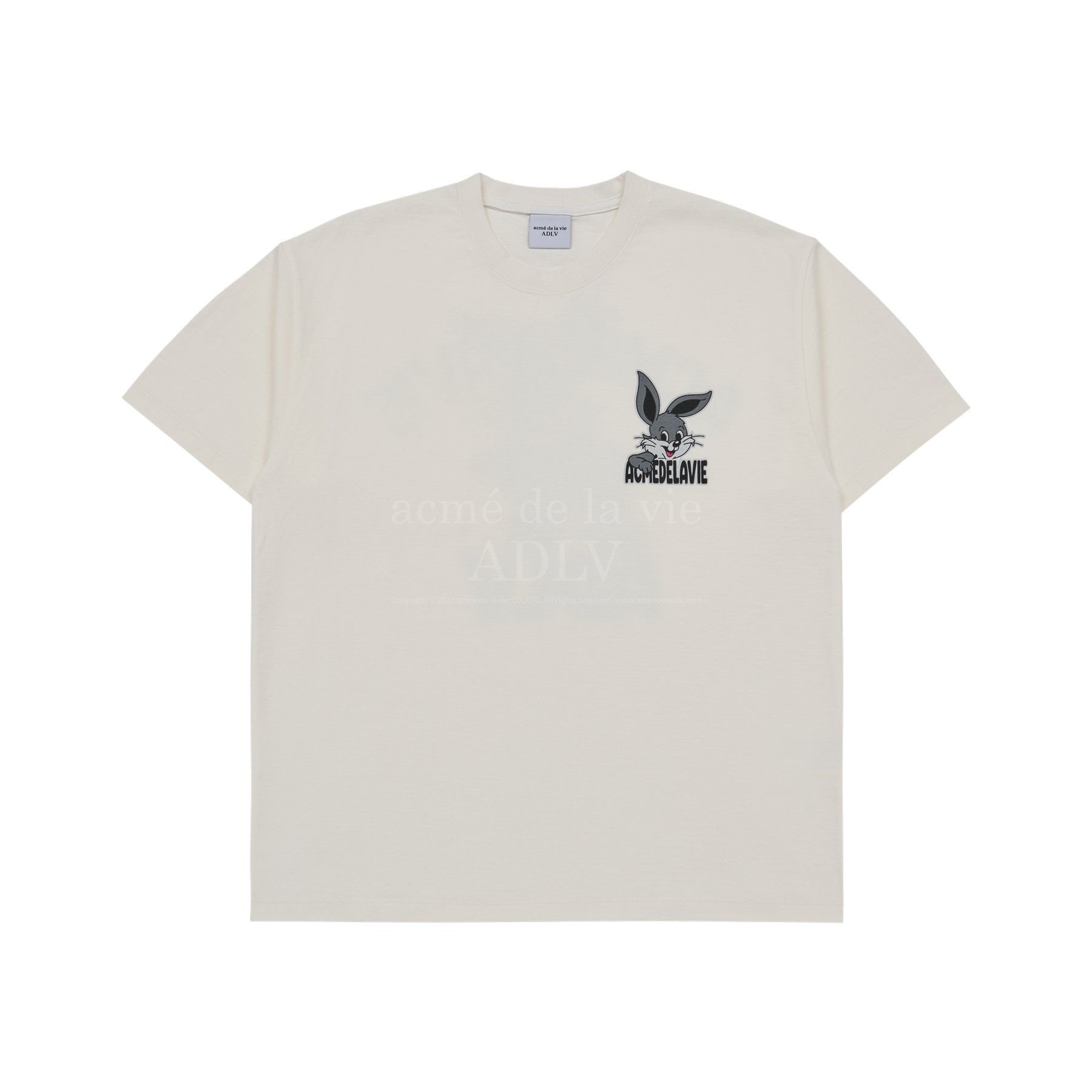  Áo thun - Acmé de la vie - ADLV CARTOON RABBIT SHORT SLEEVE T-SHIRT CREAM 