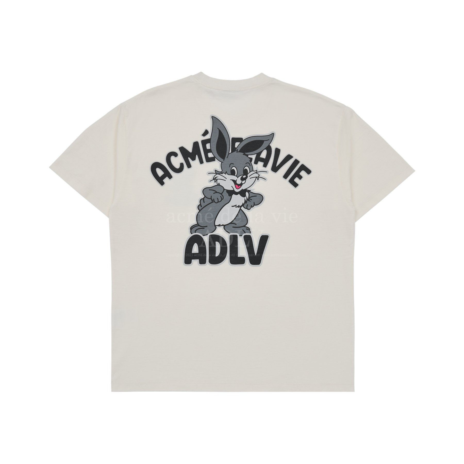 ADLV ♥ NEWSPAPER RABBIT SHORT SLEEVE T-SHIRT /追跡付 acme de la vie