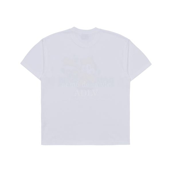  Áo thun - Acmé de la vie - ADLV RETRO HEART BEAR SHORT SLEEVE T-SHIRT WHITE 