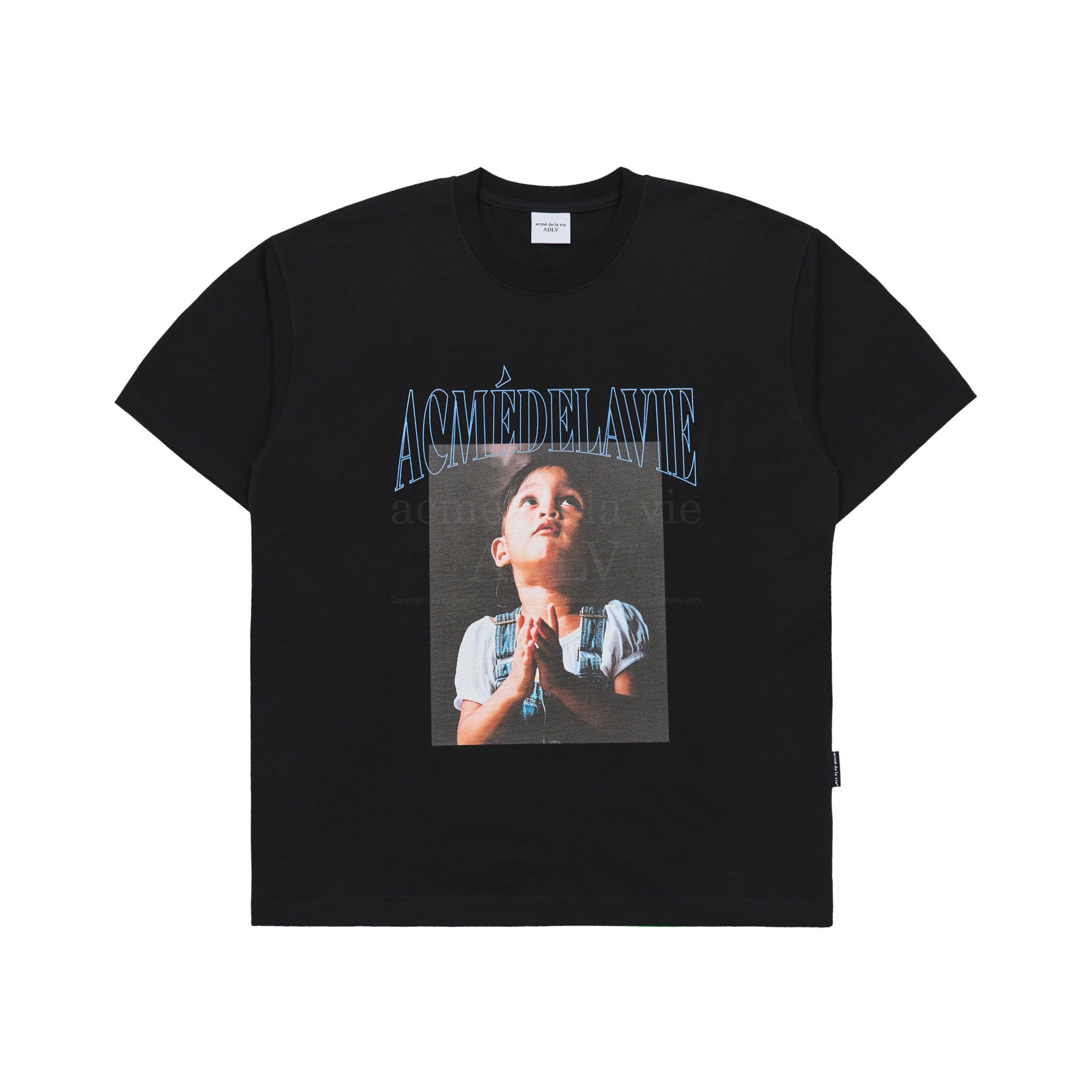  Áo thun Acmé de la vie - ADLV DTP PRAY GIRL BABY FACE SHORT SLEEVE T-SHIRT BLACK 