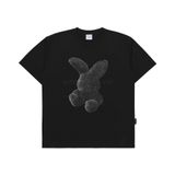  Áo thun - Acmé de la vie - ADLV BLACK FUZZY RABBIT SHORT SLEEVE T-SHIRT BLACK 