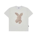  Áo thun Acmé de la vie - ADLV BLACK FUZZY RABBIT SHORT SLEEVE T-SHIRT CREAM 