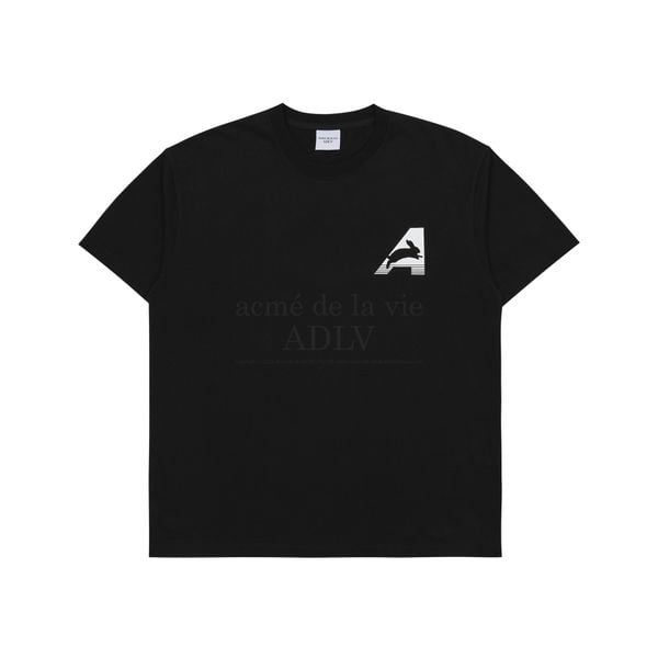  Áo thun - Acmé de la vie - ADLV BIG A LOGO RABBIT SHORT SLEEVE T-SHIRT BLACK 