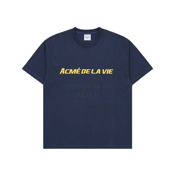  Áo thun - Acmé de la vie - ADLV SPORTY LOGO EMBROIDERY SHORT SLEEVE T-SHIRT NAVY 