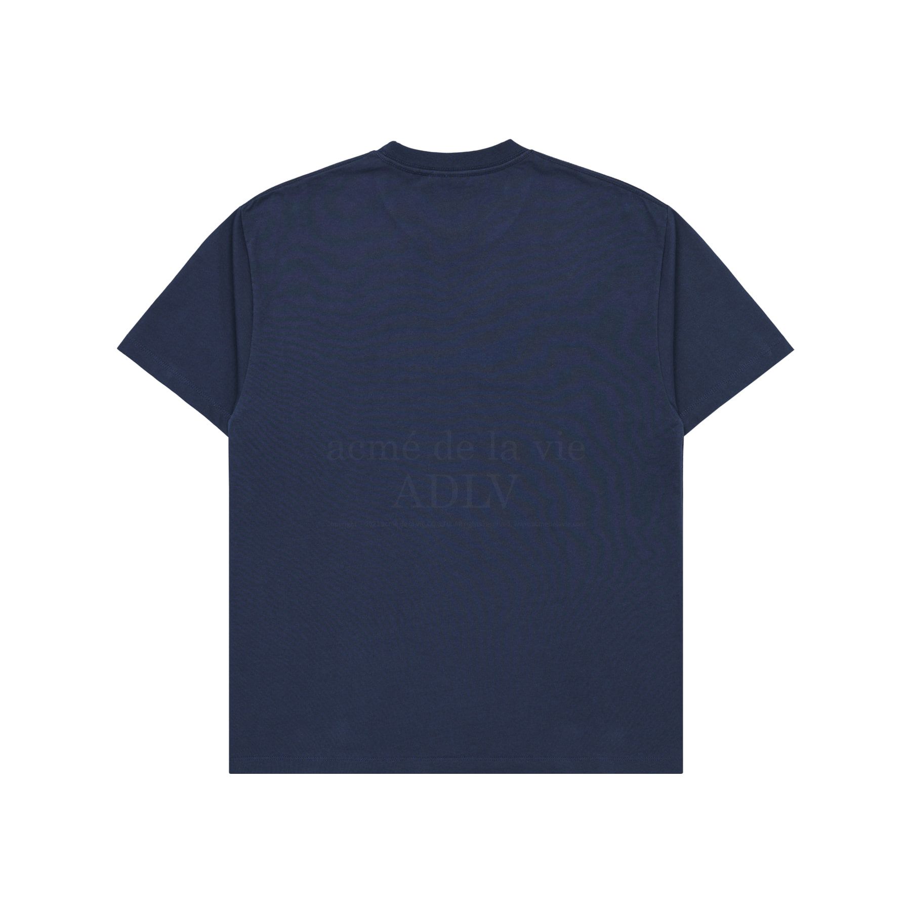  Áo thun - Acmé de la vie - ADLV SPORTY LOGO EMBROIDERY SHORT SLEEVE T-SHIRT NAVY 