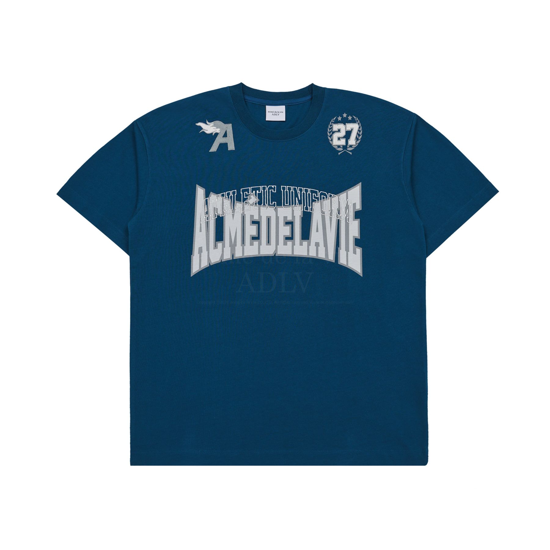  Áo thun - Acmé de la vie - ADLV SPORTY UNIFORM SHORT SLEEVE T-SHIRT NAVY 