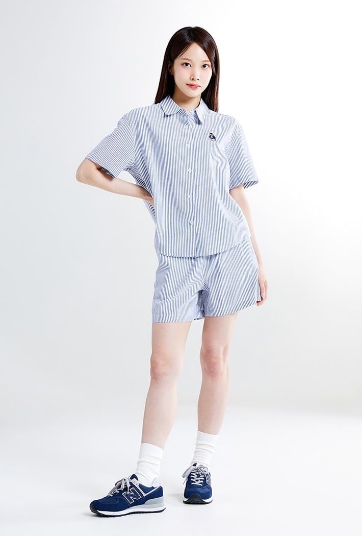  Set Áo Quần Sơ Mi WHOAU [Nữ] - (Woody) Seersucker Short Sleeve Shirt - SPYWF26G51 