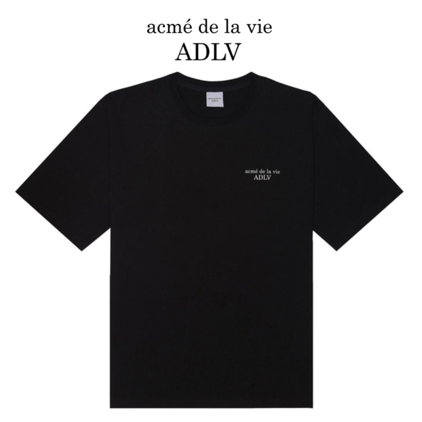  Áo thun - Acmé de la vie - ADLV BASIC SHORT SLEEVE 2 BLACK TEE 