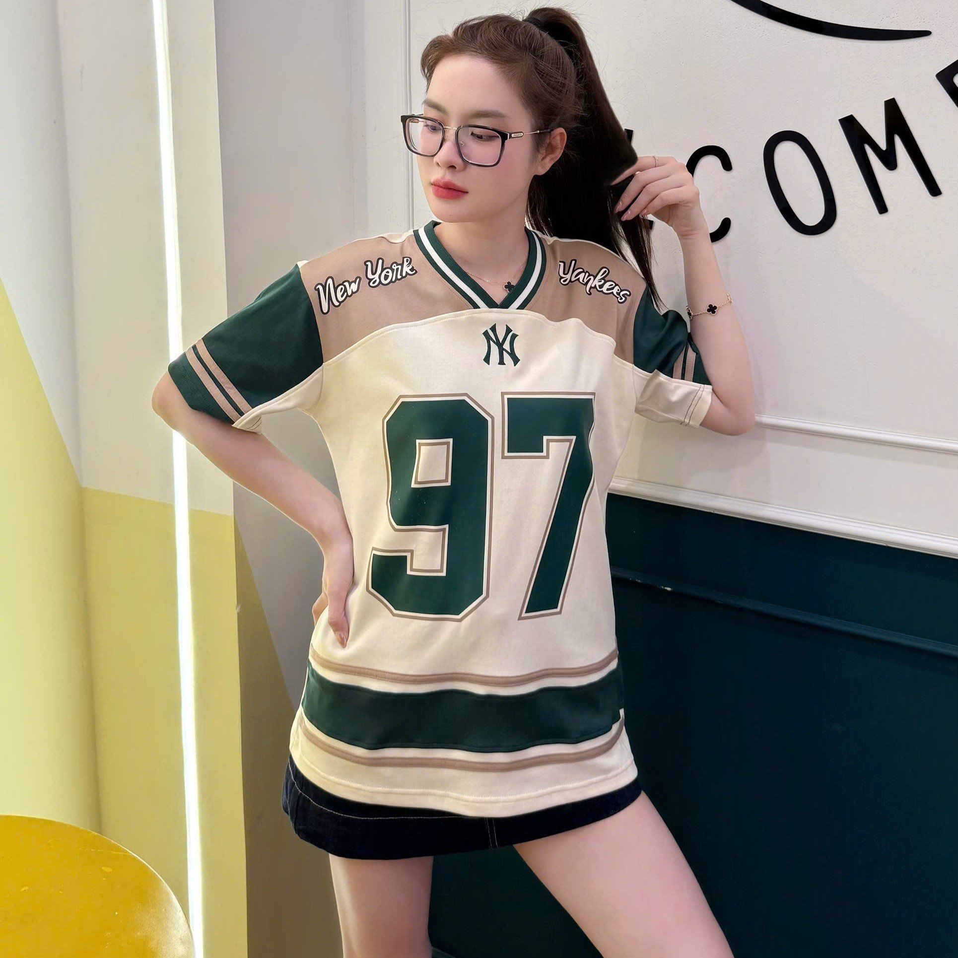  Áo Thun New Era - [Unisex] NY Jersey 97 T-Shirt White/Green 