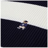  Áo Sweater SPAO [Unisex] - Woody Haji Stripe Sweater Navy - SPKWE4TC40 