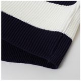  Áo Sweater SPAO [Unisex] - Woody Haji Stripe Sweater Navy - SPKWE4TC40 
