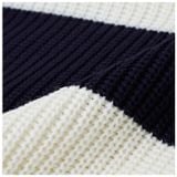  Áo Sweater SPAO [Unisex] - Woody Haji Stripe Sweater Navy - SPKWE4TC40 