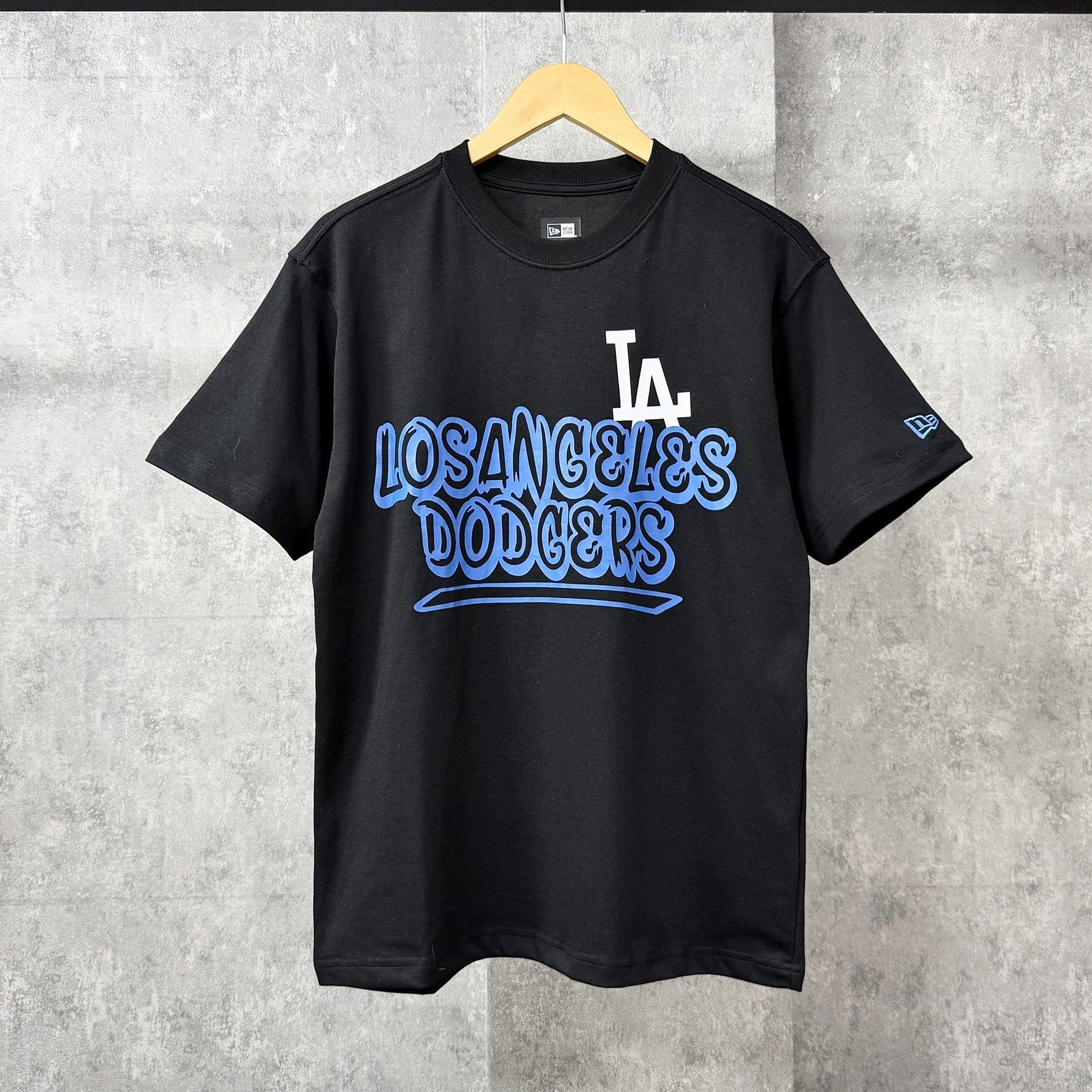  Áo Thun New Era - [Unisex] LA Dodgers Big Front Logo T-Shirt Black 