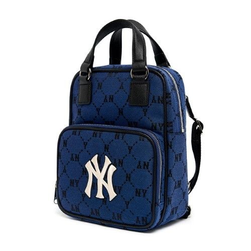  Balo- MLB Korea - MONOGRAM DIAMOND JACQUARD MINI BACKPACK BAG NEW YORK YANKEES - 3ABKS031N-50BLD 