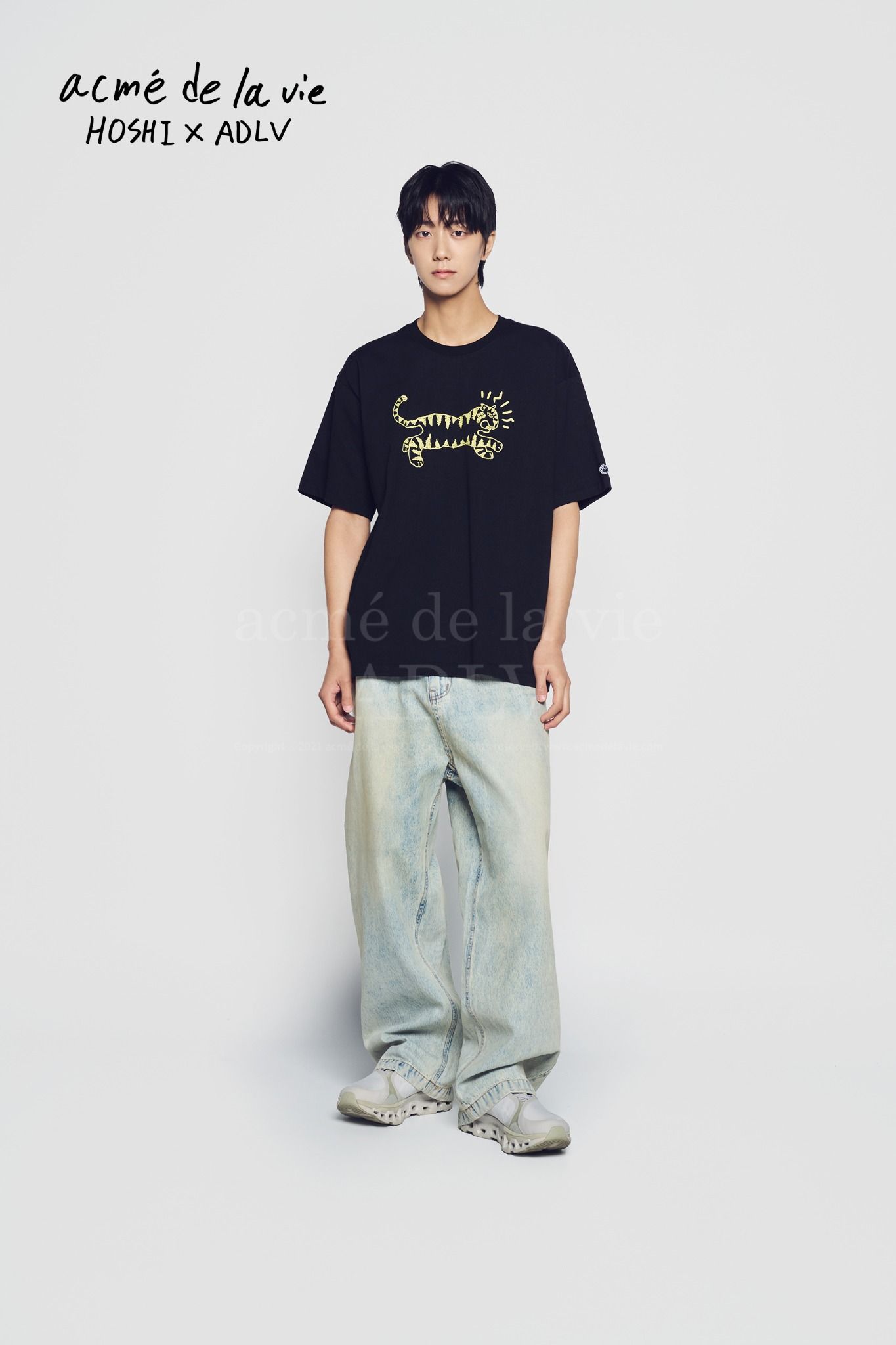  Áo thun ADLV - Acmédelavie [HOSHI] Tiger Sketch Short Sleeve T-Shirt 