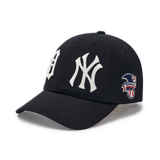 ★MLB Korea★ Nano Logo Unstructured Ball Cap NY Black 3ACPB Nón MLB Korea [Unisex] New Nylon Ball Cap NY Yankees