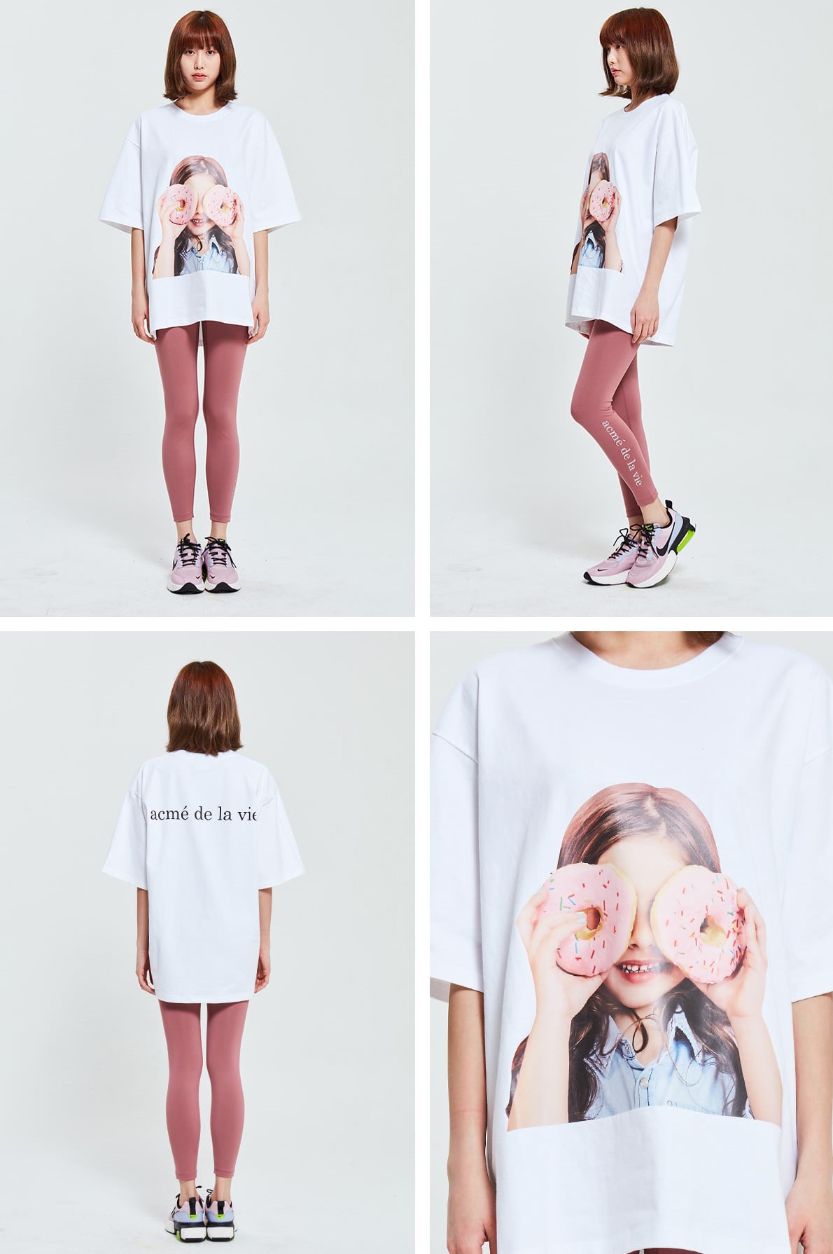 Tシャツ・カットソー ACME DE LA VIE ADLV BABY FACE SHORT SLEEVE DONUT 3 4BUK097 ADLV BABY FACE SHORT SLEEVE T-SHIRT DONUT 3 - 아크메드라비