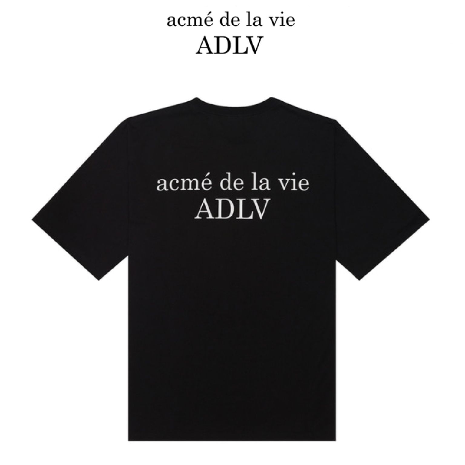  Áo thun - Acmé de la vie - ADLV BASIC SHORT SLEEVE 2 BLACK TEE 