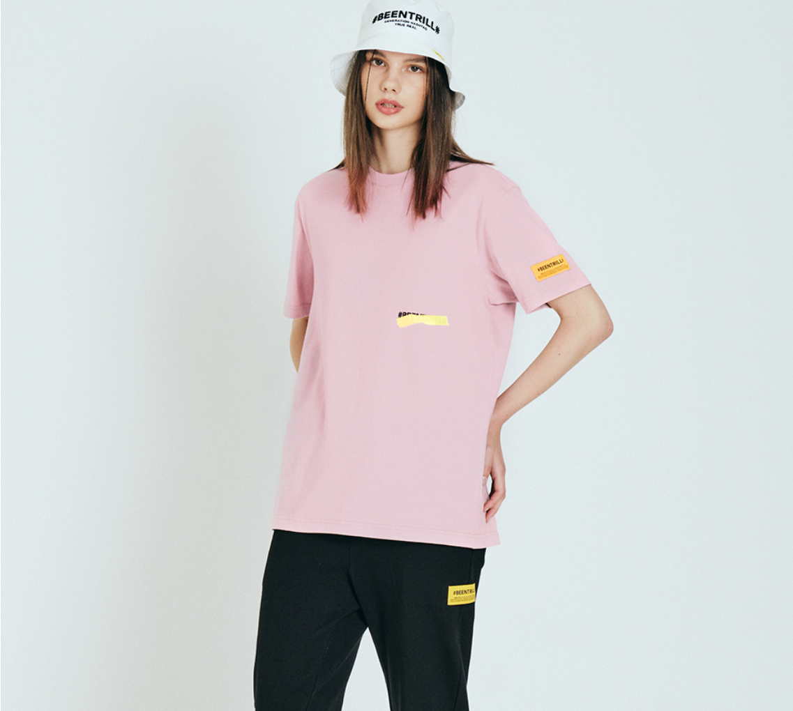  Áo Thun BEENTRILL - Back Logo Comfort Fit Short Sleeve T-shirt  - Pink 