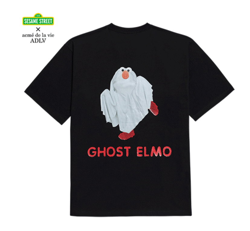  Áo thun - Acmé de la vie - ADLV SESAME STREET X 아크메드라비 GHOST ELMO T-SHIRT 