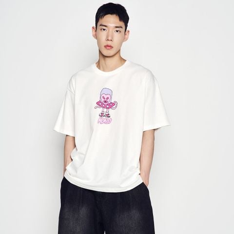 Áo thun ADLV - Acmé de la vie Heart Alien Short Sleeve T-shirt White