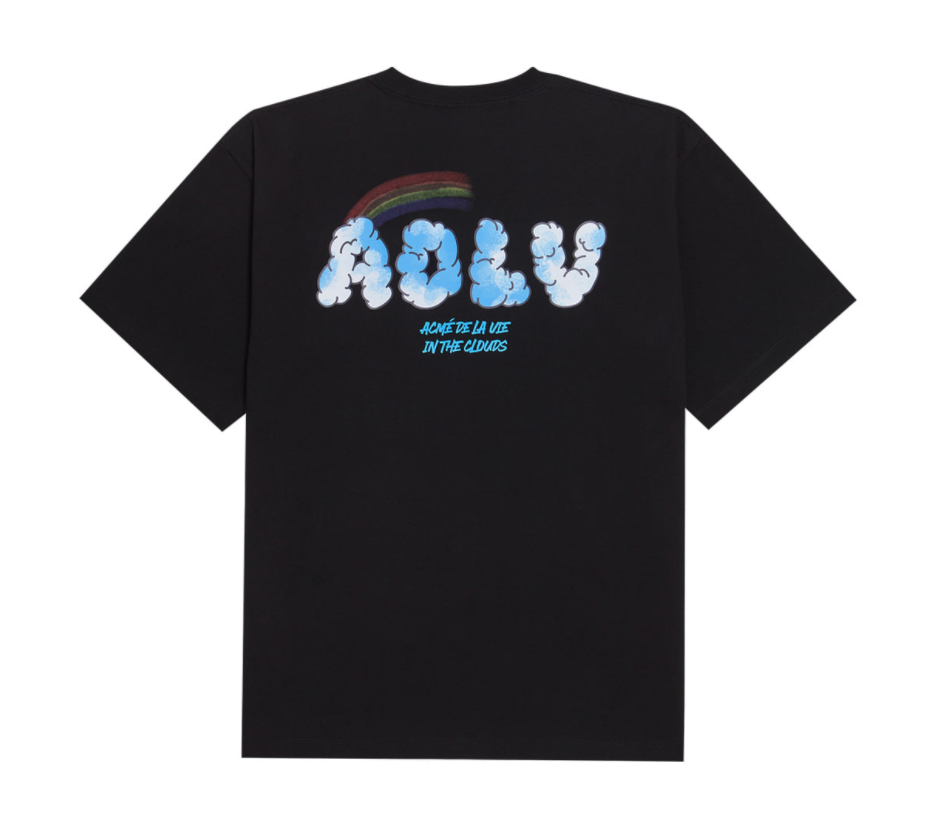  Áo thun - ADLV - Acmé de la vie - ADLV RAINBOW CLOUD SHORT SLEEVE T-SHIRT BLACK 