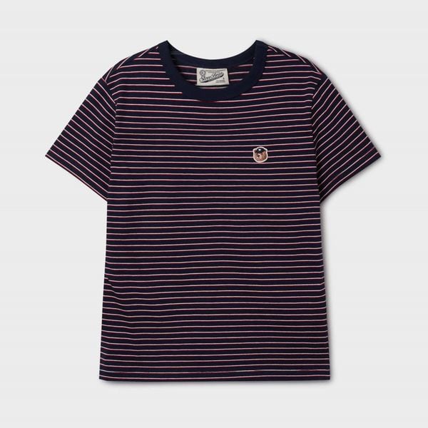 Áo Thun WHOAU [Nữ] - Steve Multi Stripe T-shirt Navy