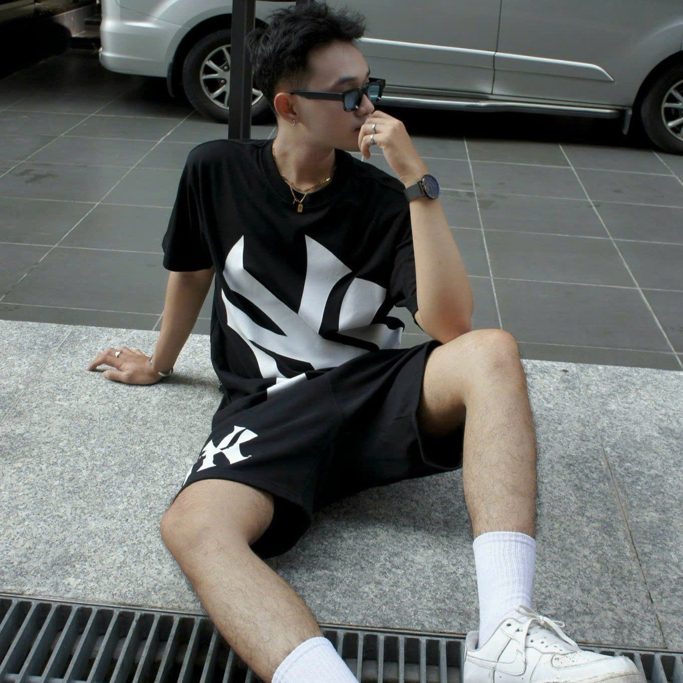  Áo Thun New Era - [Unisex] Front Big Logo NY Yankees T-Shirt Black 