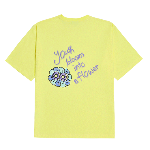 Áo ADLV Donut Flower Graffiti Short Sleeve T-Shirt Light Yellow