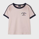  Áo Thun Crop WHOAU [Nữ] - Steve Track Line Ringer T-shirt - WHRAF3753F 