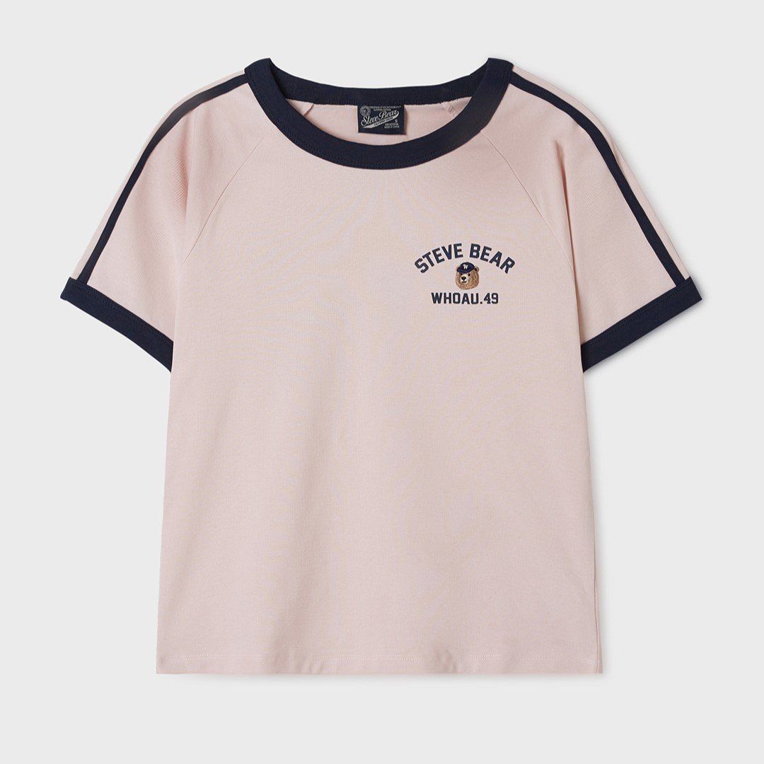  Áo Thun Crop WHOAU [Nữ] - Steve Track Line Ringer T-shirt - WHRAF3753F 