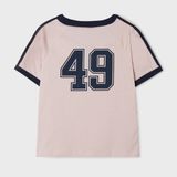  Áo Thun Crop WHOAU [Nữ] - Steve Track Line Ringer T-shirt - WHRAF3753F 