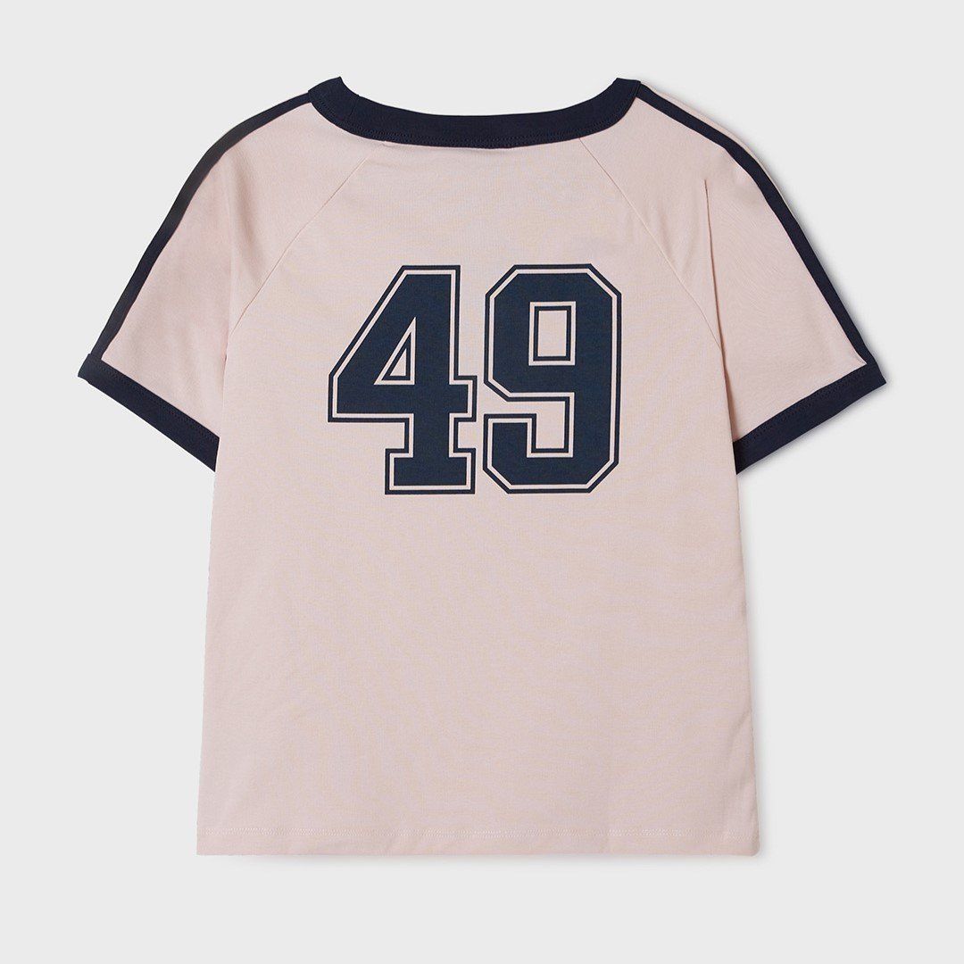  Áo Thun Crop WHOAU [Nữ] - Steve Track Line Ringer T-shirt - WHRAF3753F 