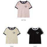  Áo Thun Crop WHOAU [Nữ] - Steve Track Line Ringer T-shirt - WHRAF3753F 