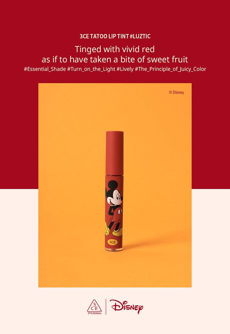  SON 3CE MICKEY TATTOO LIP TINT HÀN QUỐC CHÍNH HÃNG 